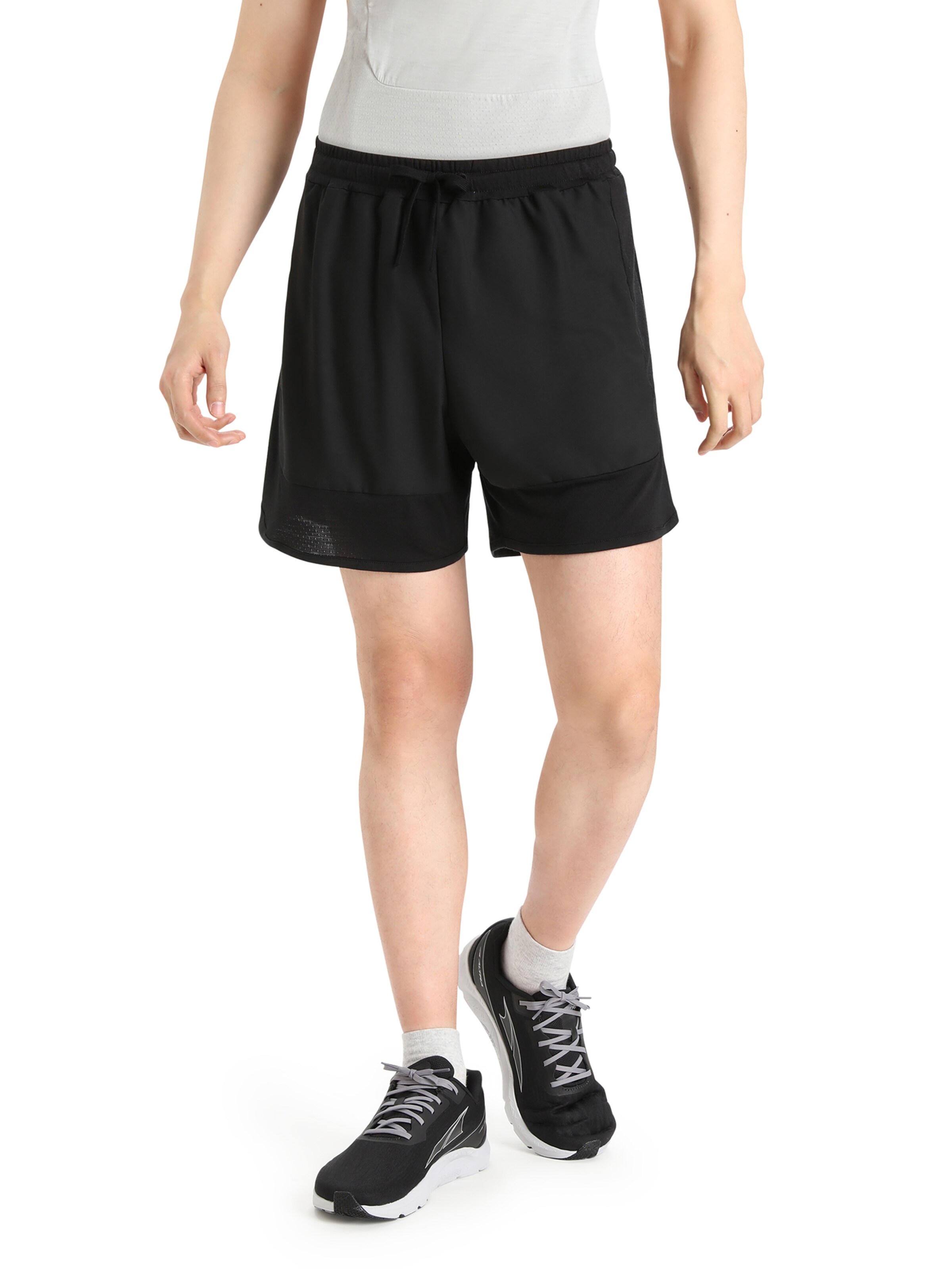 ICEBREAKER Regular Workout Pants 'ZoneKnit' in Black: front