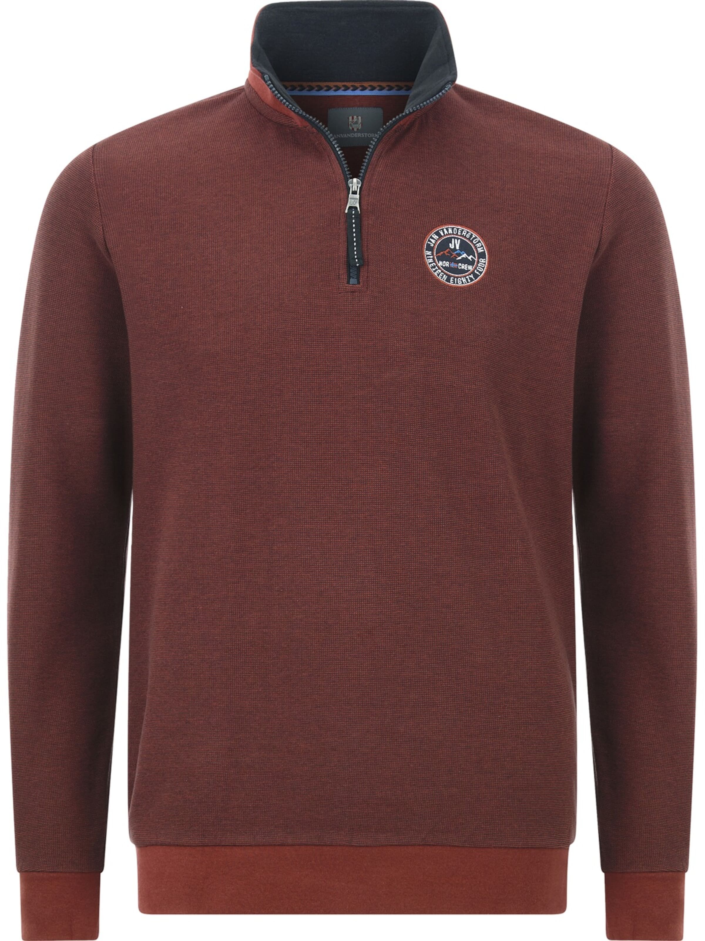 Jan Vanderstorm Sweatshirt 'Markward' in Rot: Vorderseite