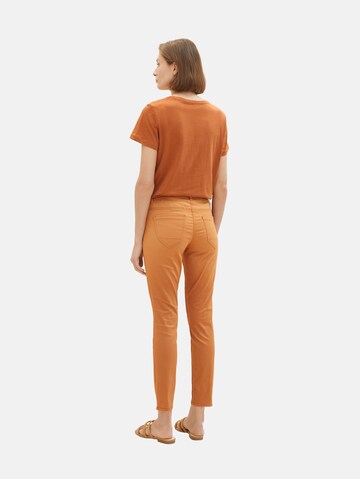 Coupe slim Pantalon TOM TAILOR en marron