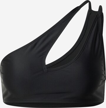 Public Desire Bralette Bikini Top in Black: front
