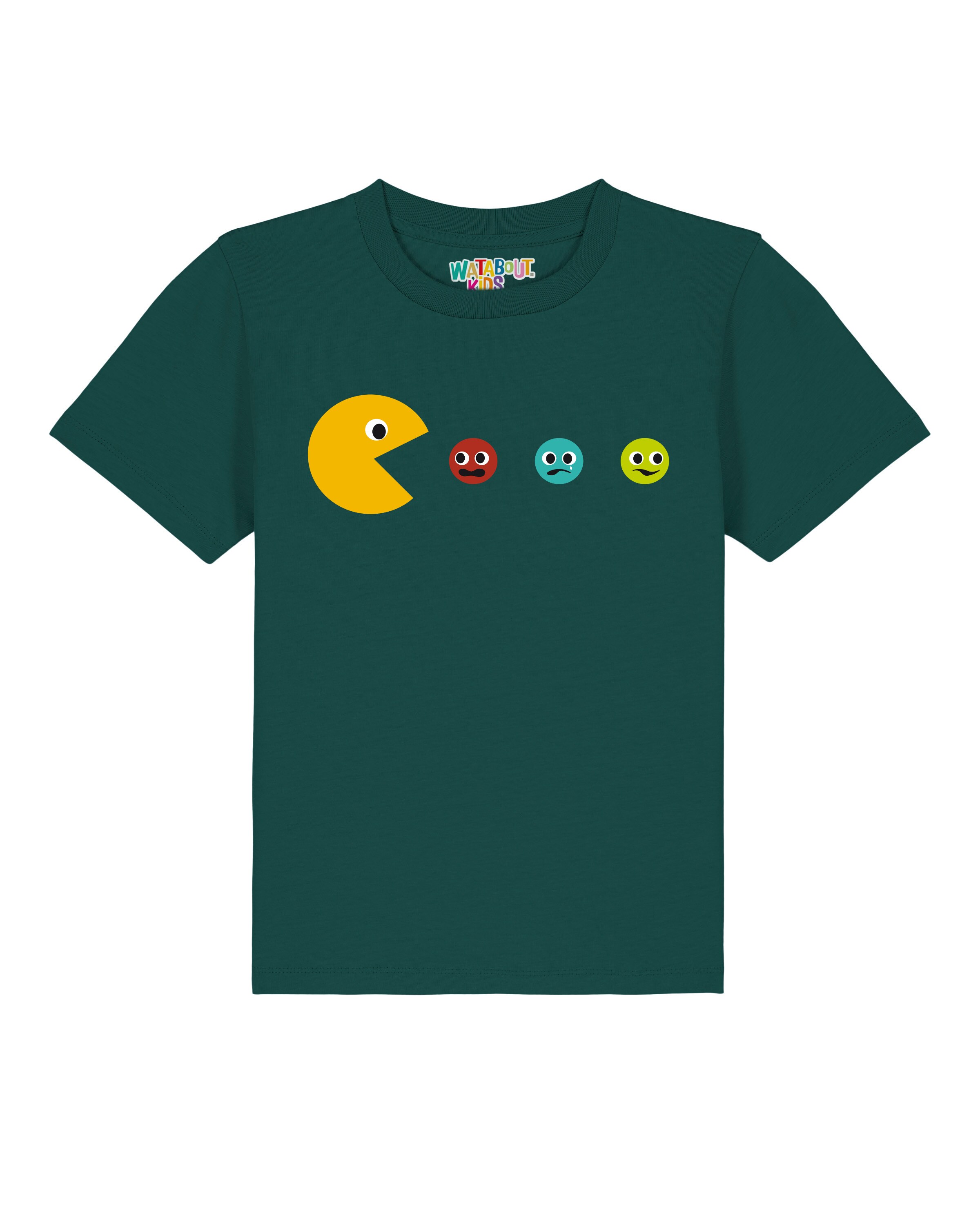watabout.kids Shirt 'Pacmännchen' in Groen: voorkant