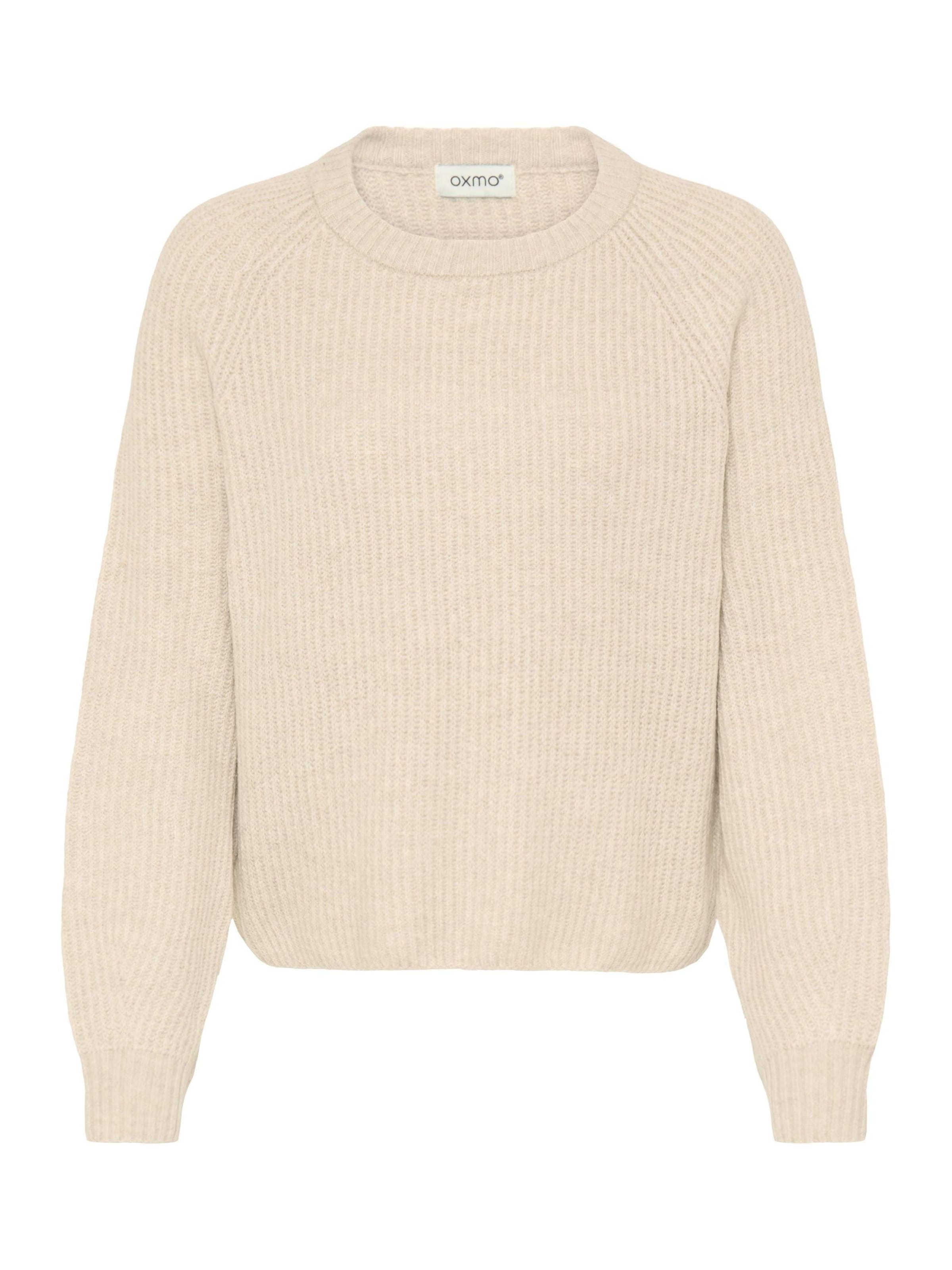 Oxmo Strickpullover ' OXIFANSI ' in Beige: Vorderseite