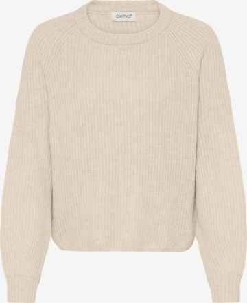Oxmo Trui ' OXIFANSI ' in Beige: voorkant