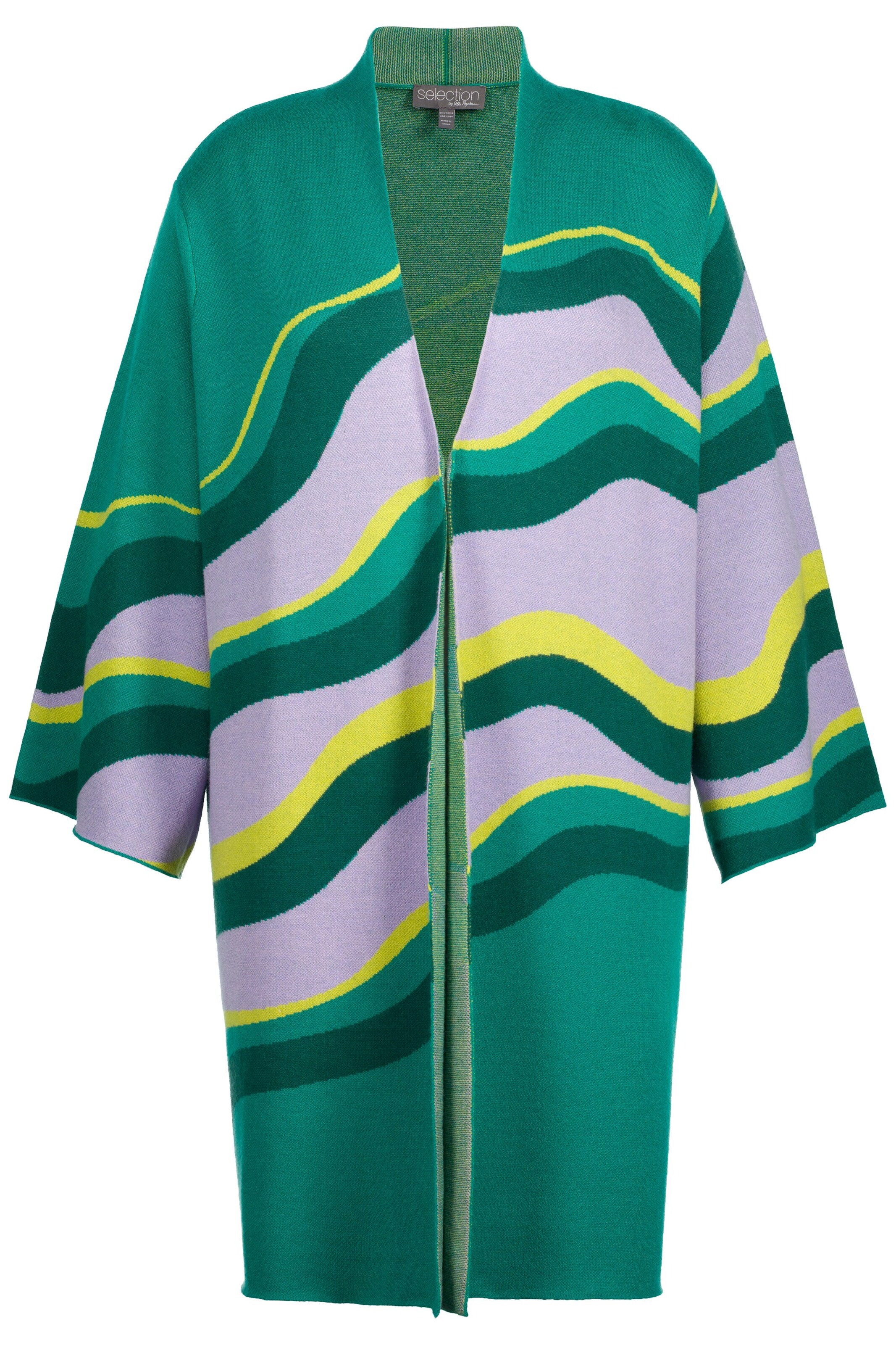 Ulla Popken Knit cardigan in Green: front