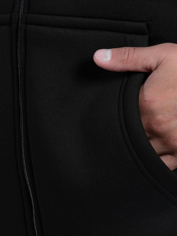 Smilodox Cedrik Basic Zipper Hoodie in Schwarz