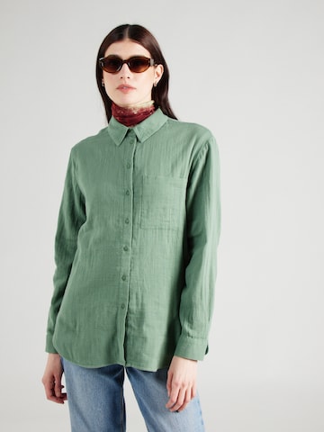 Camicia da donna 'MASTINA' di PIECES in verde: frontale