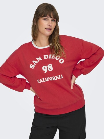 ONLY Carmakoma Sweatshirt 'CARDamia' i röd