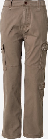 Regular Pantalon cargo HOLLISTER en marron : devant