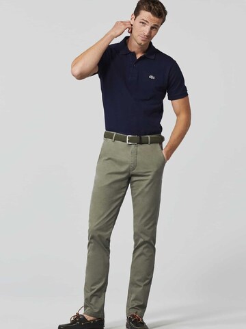 MEYER Slim fit Chino trousers 'Bonn' in Green