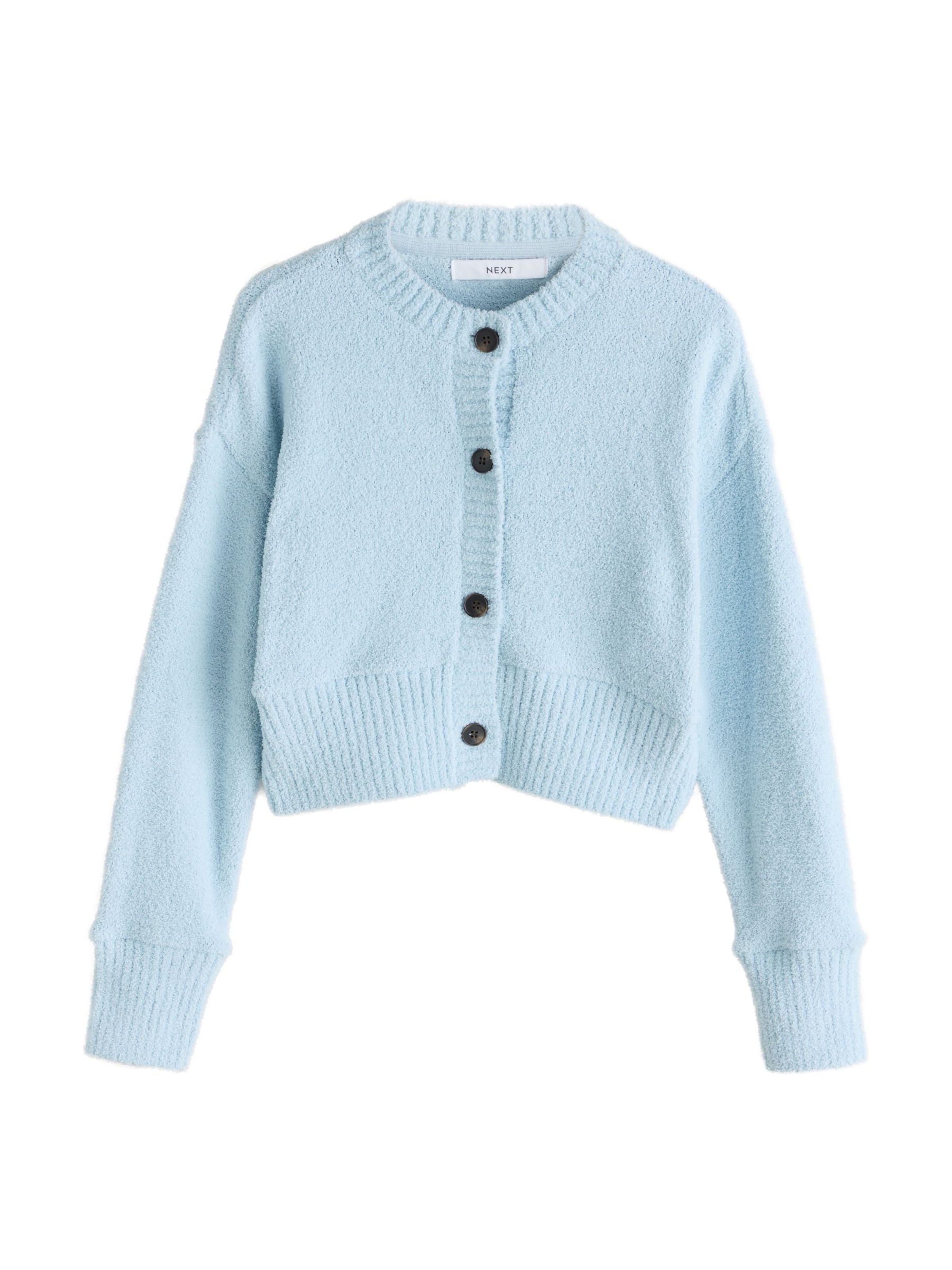 Next Плетена жилетка в синьо: отпред