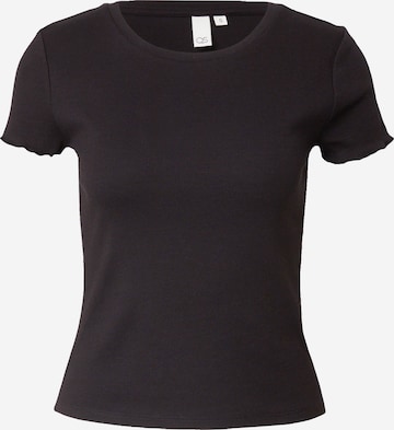 QS - Camiseta en negro: frente