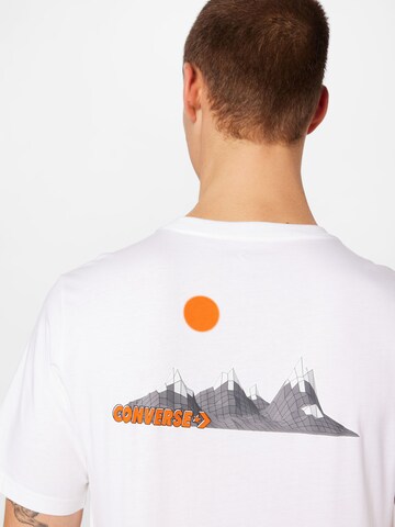 CONVERSE Shirt 'MOON MOUNTAIN' in Wit