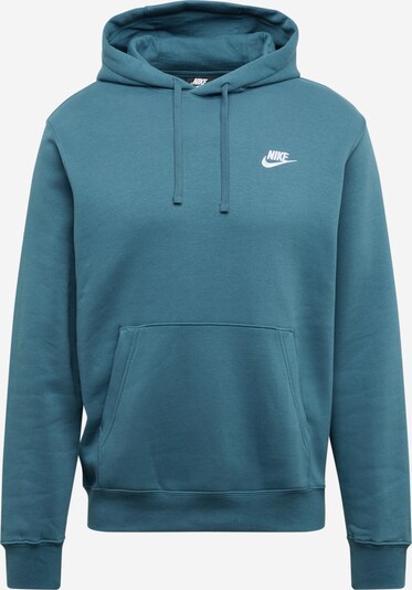 Nike Sportswear Sweat-shirt en pétrole / blanc, Vue avec produit