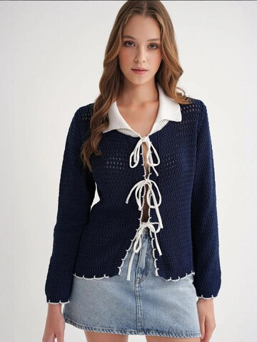 MixRay Gebreid vest in Blauw