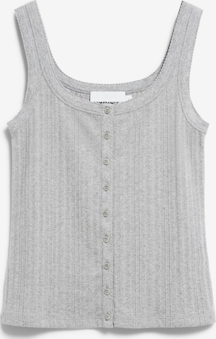 ARMEDANGELS Top 'Pointelle' (GOTS) in Grau: Vorderseite