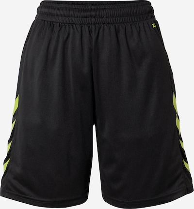 Hummel Pantalon de sport en citron vert / noir, Vue avec produit