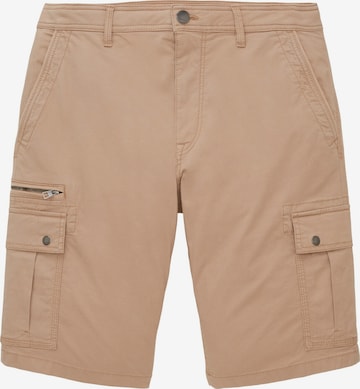 Regular Pantalon cargo TOM TAILOR en marron : devant