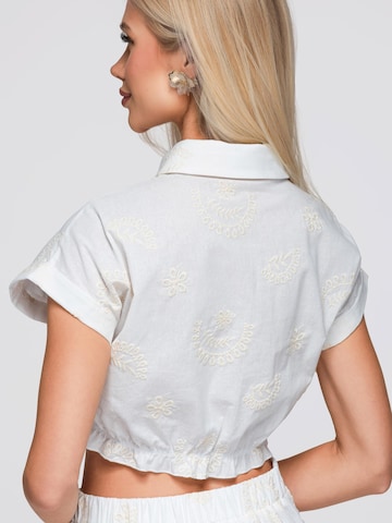 Ombre Blouse in Wit