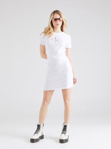 Calvin Klein Jeans Dress in White: front