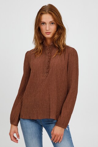b.young - Blusa 'FASANA' en marrón: frente