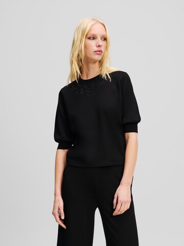Karl Lagerfeld Sweatshirt in Zwart: voorkant