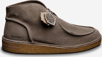 oswen Veterlaarzen 'Ewaldi Suede Boot' in Grijs: voorkant