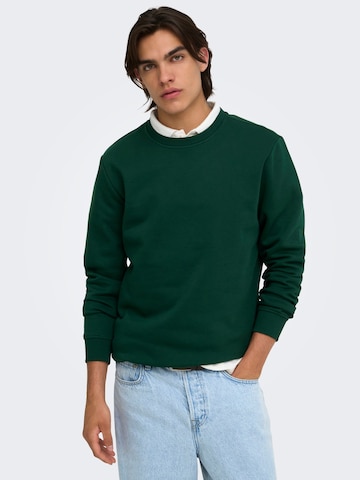 Only & Sons Sweatshirt 'ONSConnor' in Groen