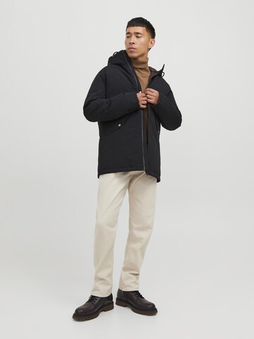 melns JACK & JONES Starpsezonu parka 'Loop'