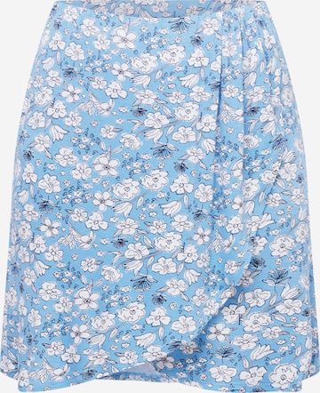 PIECES Curve Skirt 'NEORA' in Blue: front