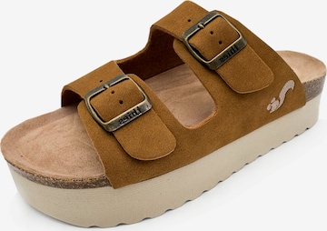 thies Mules in Brown: front