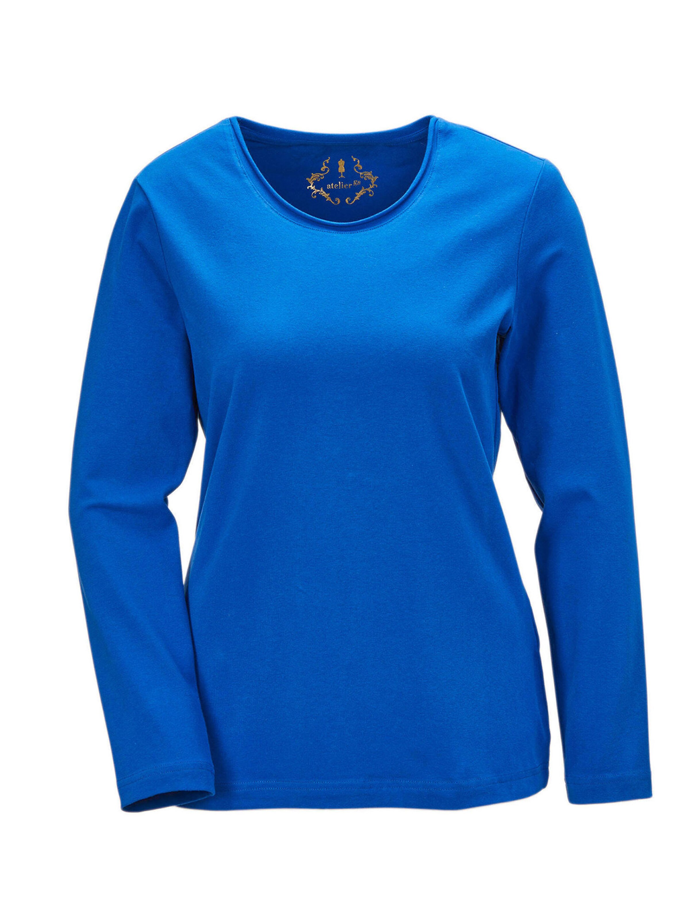 Goldner Shirt in Blau: Vorderseite
