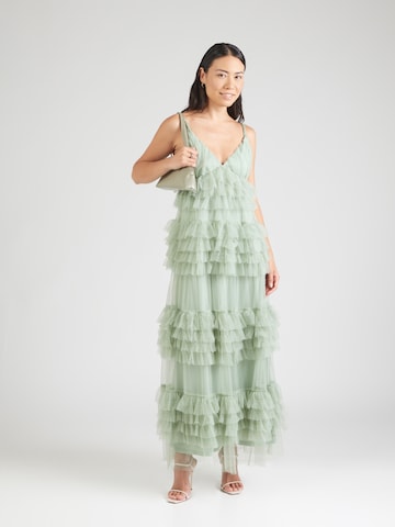 YAS Kleid 'YASLORRAINE' in Grün: Vorderseite