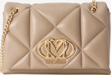 Sac bandoulière Love Moschino en beige : devant