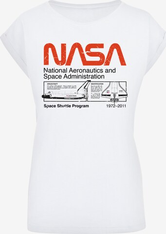 T-shirt 'NASA Classic Space Shuttle' F4NT4STIC en blanc : devant