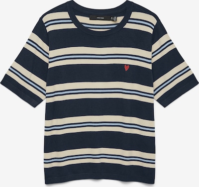 Megztinis 'VMCARMELIA' iš VERO MODA, spalva – kremo / tamsiai mėlyna / šviesiai mėlyna, Prekių apžvalga