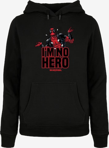 ABSOLUTE CULT Sweatshirt 'Deadpool - I Am No Hero' in Zwart: voorkant