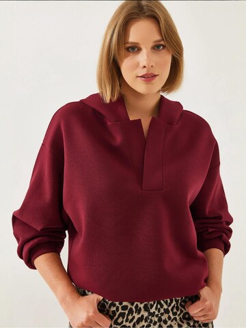 Bianco Lucci Sweatshirt in Rood