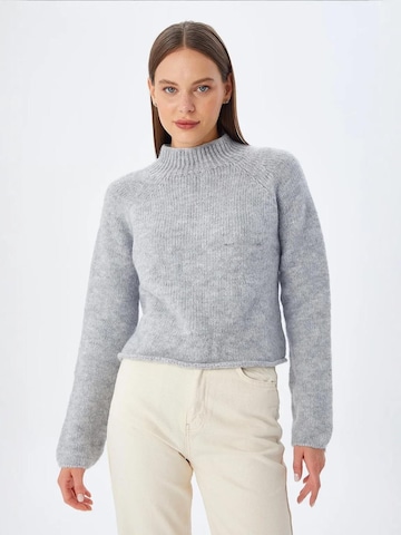 MixRay Sweater 'Pullover' in Grey: front