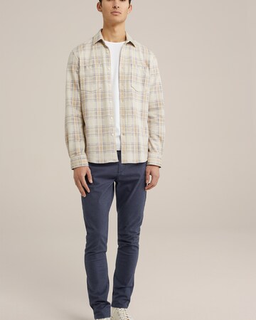 WE Fashion Slimfit Hlače | modra barva