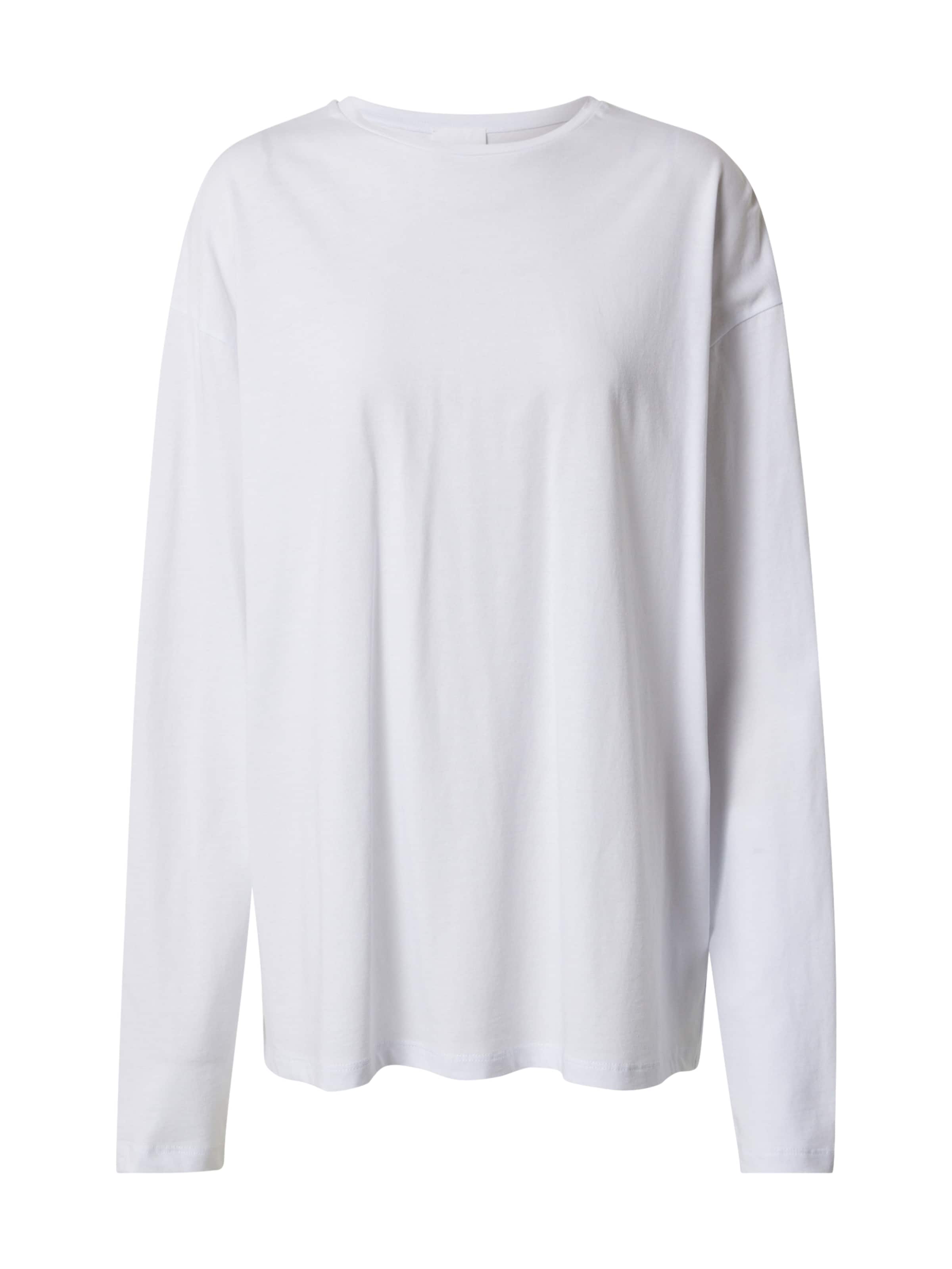 Ema Louise x ABOUT YOU T-shirt 'Caren' i vit: framsida