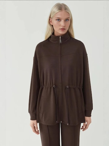 Hiccup - Casaco em moletão em castanho: frente