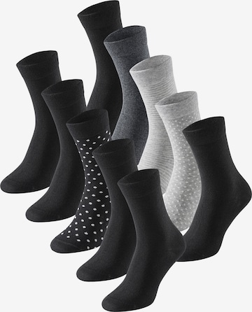 Chaussettes ' Cotton Fit ' SCHIESSER en gris : devant