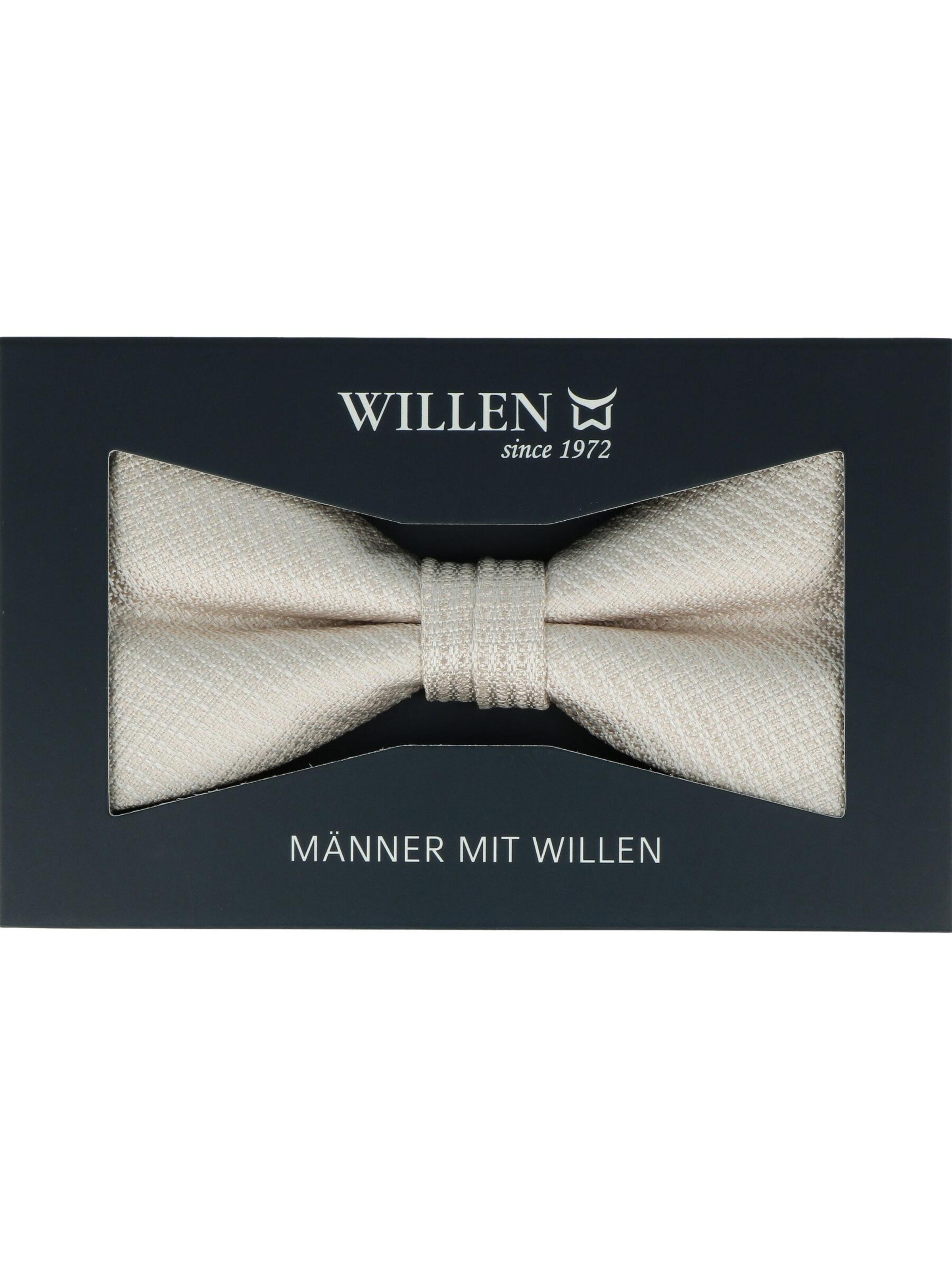 WILLEN Bow Tie 'Pastell Uni' in Beige