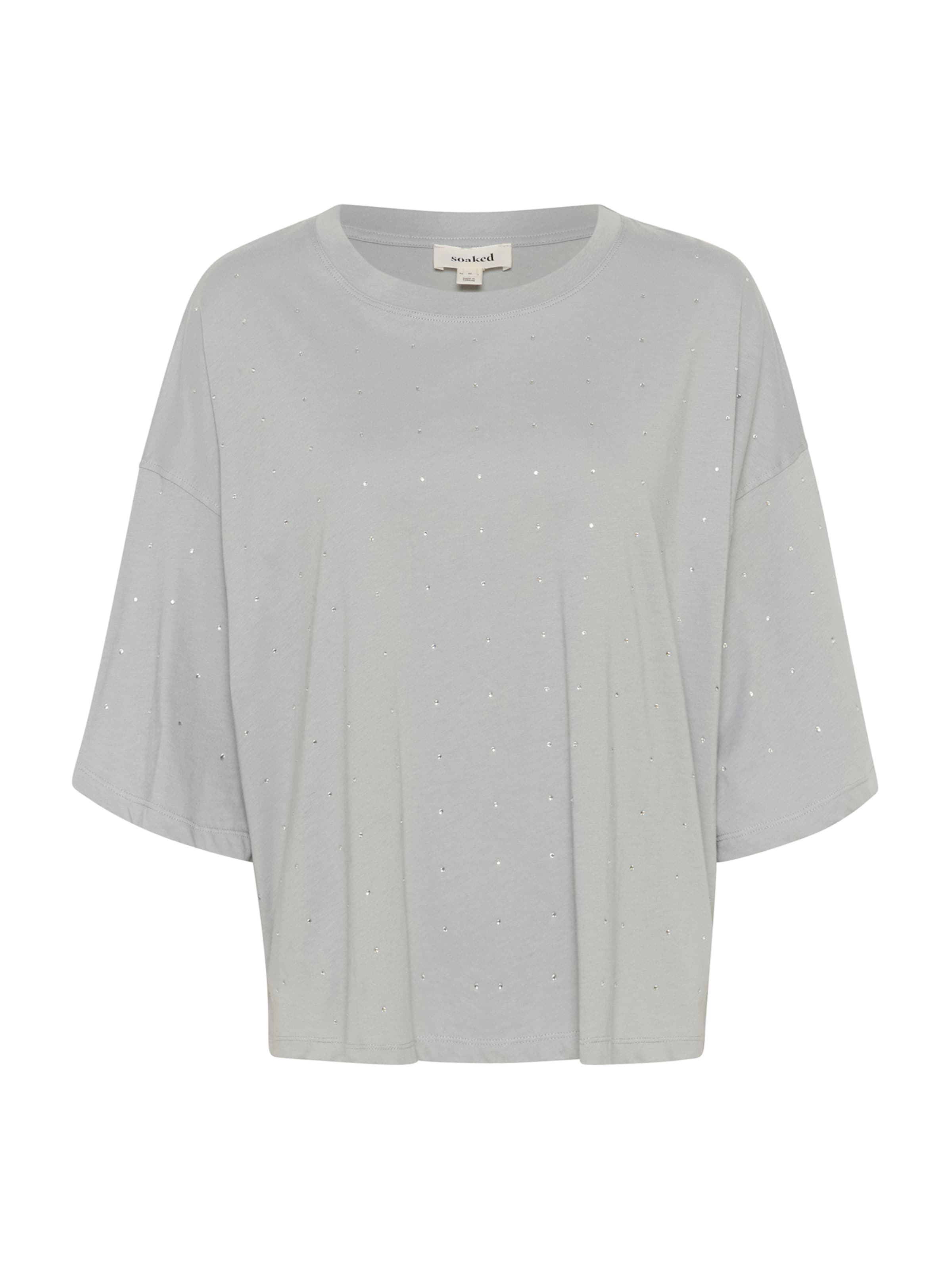 SOAKED IN LUXURY Тениска 'SLAfshan' в сиво: отпред