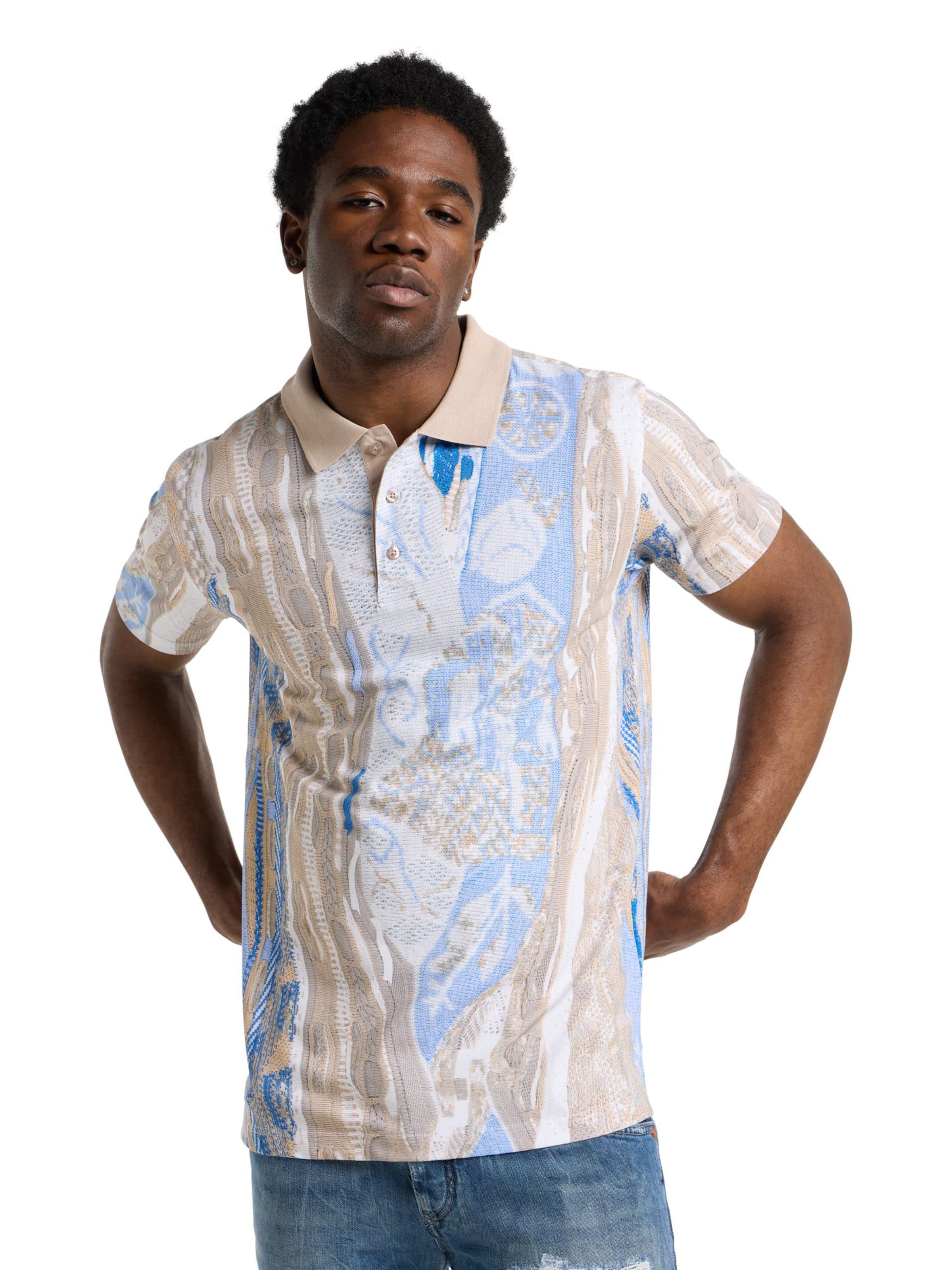 T-Shirt 'Eisath' Carlo Colucci en mélange de couleurs : devant