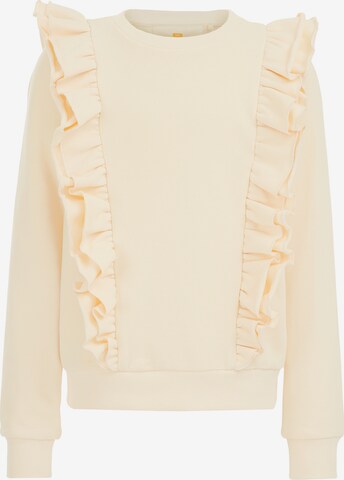 WE Fashion Sweatshirt in Beige: voorkant