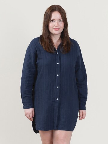 Chemise de nuit 'Malin' Erlich Textil en bleu : devant