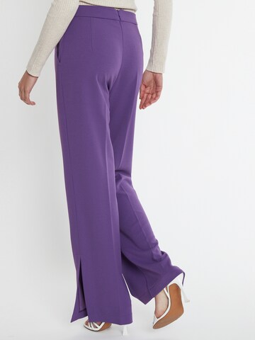 Ana Alcazar Regular Pleated Pants 'Saltuny' in Purple