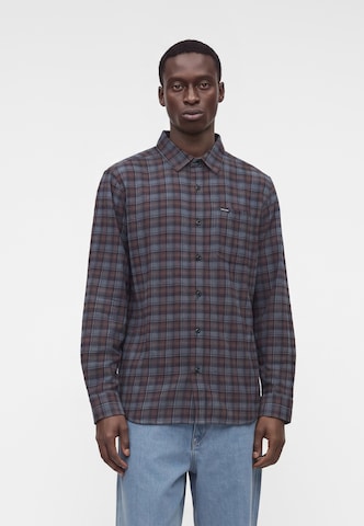 Volcom Rovný strih Košeľa 'CADEN PLAID' - Modrá: predná strana