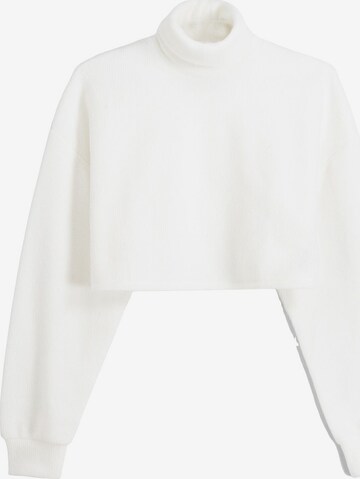 Bershka Sweater in White: front